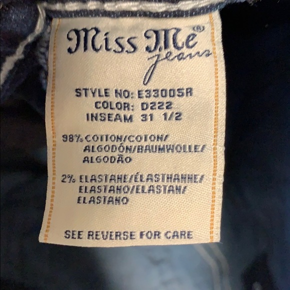 NWT 🏷 !! Miss Me Skinny Jeans 👖 🦋 - Picture 6 of 6